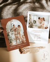 Photo Christmas Card Template | Terracotta Christmas Card