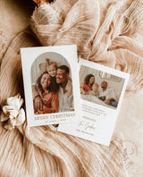 Photo Christmas Card Template | Terracotta Christmas Card