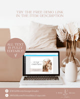 Photo Christmas Card Template | Boho Holiday Card