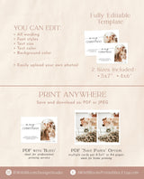 Photo Christmas Card Template | Boho Holiday Card
