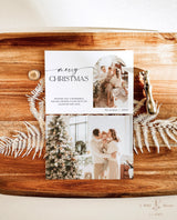 Photo Christmas Card Template | Boho Holiday Card