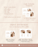 Photo Christmas Card Template | Boho Holiday Card