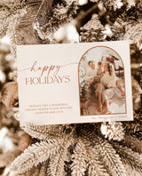 Photo Christmas Card Template | Boho Holiday Card