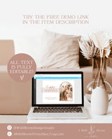 Photo Christmas Card Template | Boho Holiday Card