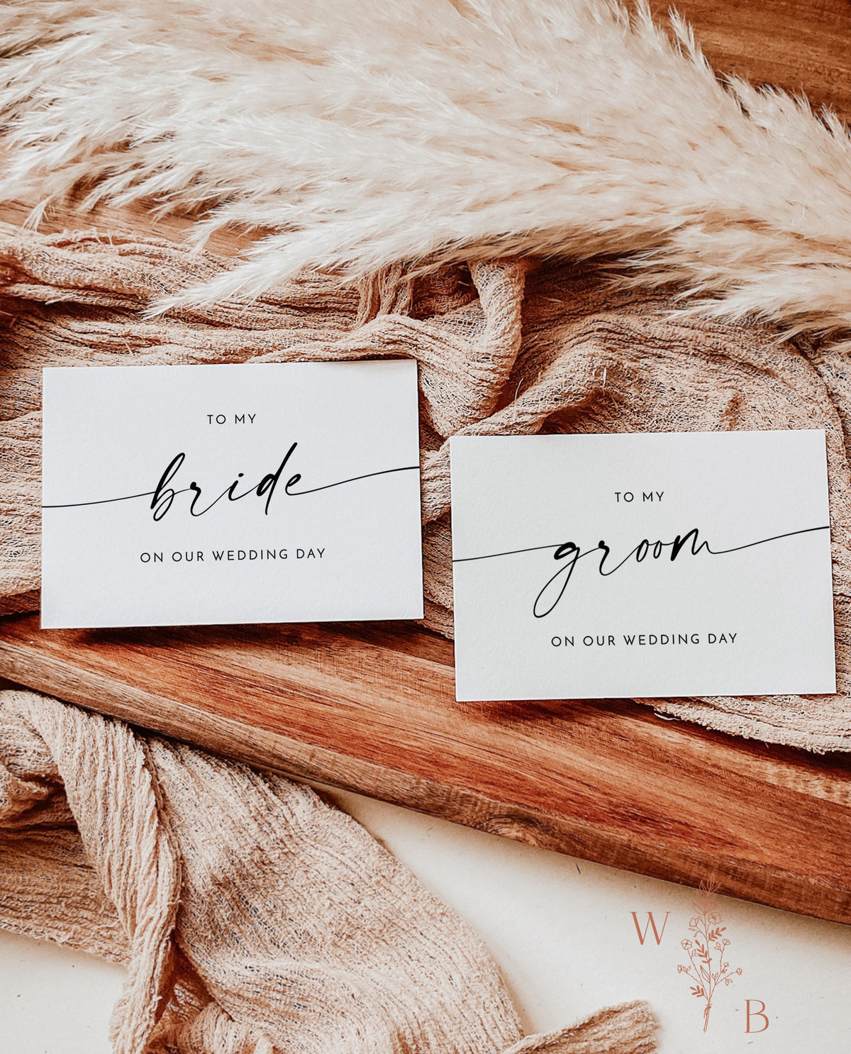 Minimalist Wedding Day Card | Wedding Day Note
