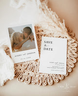 Photo Save the Date Invitation Template | Minimalist Save the Date