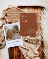 Photo Save the Date Invitation Template | Minimalist Save the Date