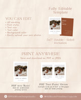 Photo Save the Date Invitation | Modern Terracotta Save the Date