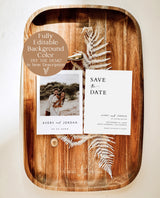 Photo Save the Date Invitation | Modern Terracotta Save the Date