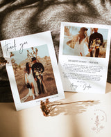 Modern Wedding Thank You Card | Minimalist Wedding Photo Thank You Card