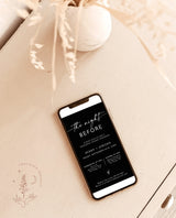 Digital Rehearsal Dinner Invitation | Modern Minimalist Wedding Rehearsal Evite