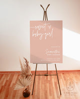 Boho Baby Shower Welcome Sign | Girl Baby Shower Welcome Sign