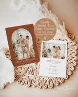 Photo Christmas Card Template | Terracotta Christmas Card