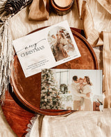 Photo Christmas Card Template | Boho Holiday Card