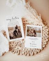 Photo Merry Christmas Card Template | Arch Christmas Card