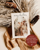 Photo Merry Christmas Card Template | Arch Christmas Card