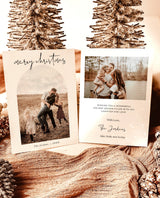 Photo Merry Christmas Card Template | Arch Christmas Card