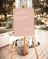 Boho Baby Shower Welcome Sign | Girl Baby Shower Welcome Sign