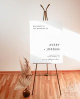 Minimalist Wedding Welcome Sign | We're So Glad You're Here