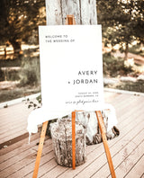 Minimalist Wedding Welcome Sign | We're So Glad You're Here