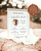 Pet Signature Cocktail Sign | Dog Signature Drink Sign