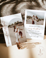 Married and Bright Christmas Card | Minimalist Christmas Photo Card