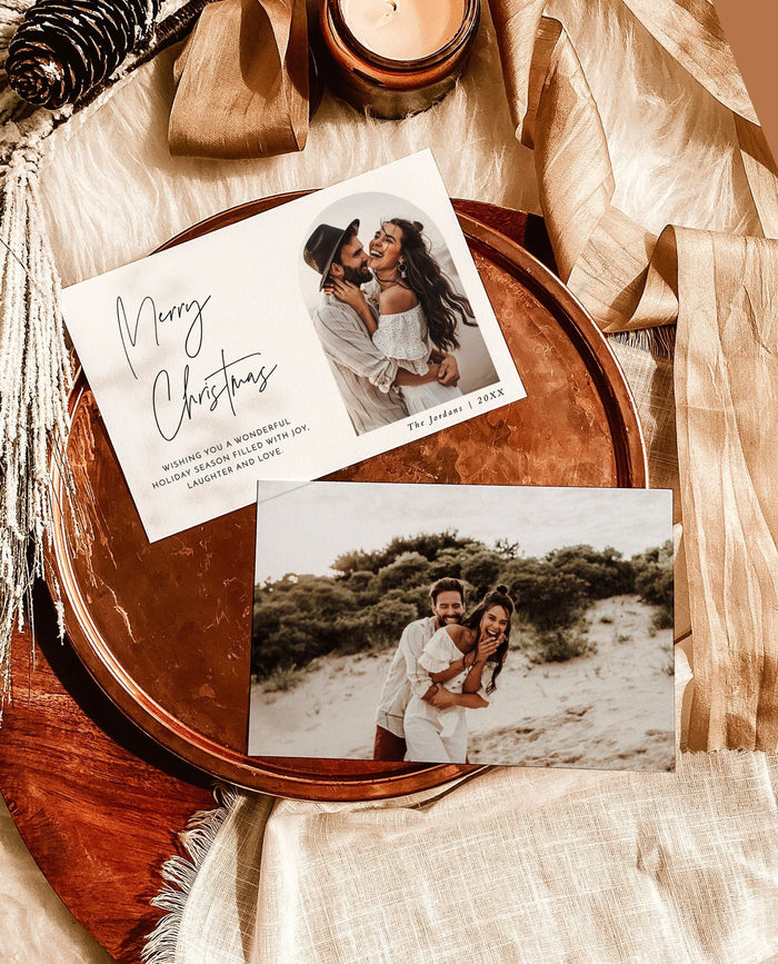 Photo Christmas Card Template | Arch Christmas Card