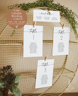 Modern Wedding Seating Chart Cards | Minimalist Wedding Table Seating Chart Cards