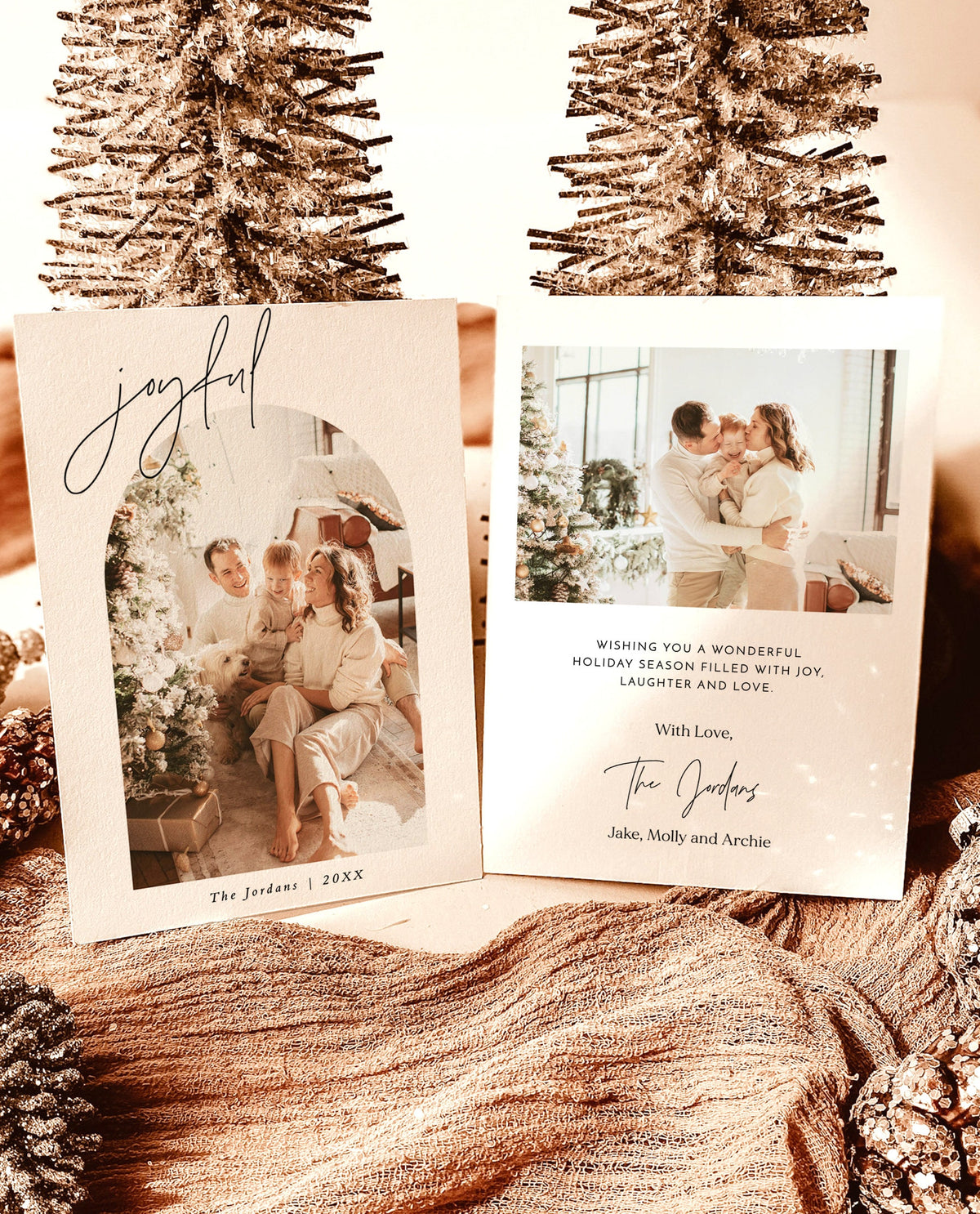 Photo Happy Holidays Card Template | Arch Christmas Card