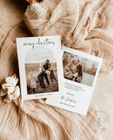 Photo Merry Christmas Card Template | Arch Christmas Card