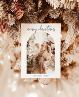 Photo Merry Christmas Card Template | Boho Holiday Card