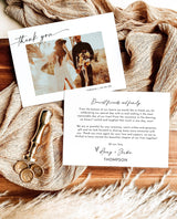 Photo Thank You Card Template | Minimalist Wedding Thank You Card