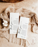 Modern Thank You Letter | Wedding Napkin Note