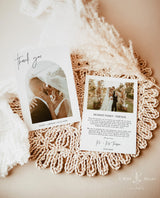 Modern Wedding Thank You Card | Minimalist Wedding Photo Thank You Card