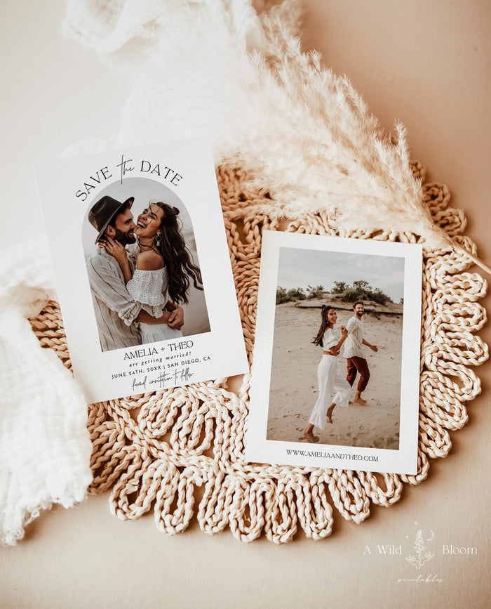 Photo Save the Date Template | Minimalist Save the Dates