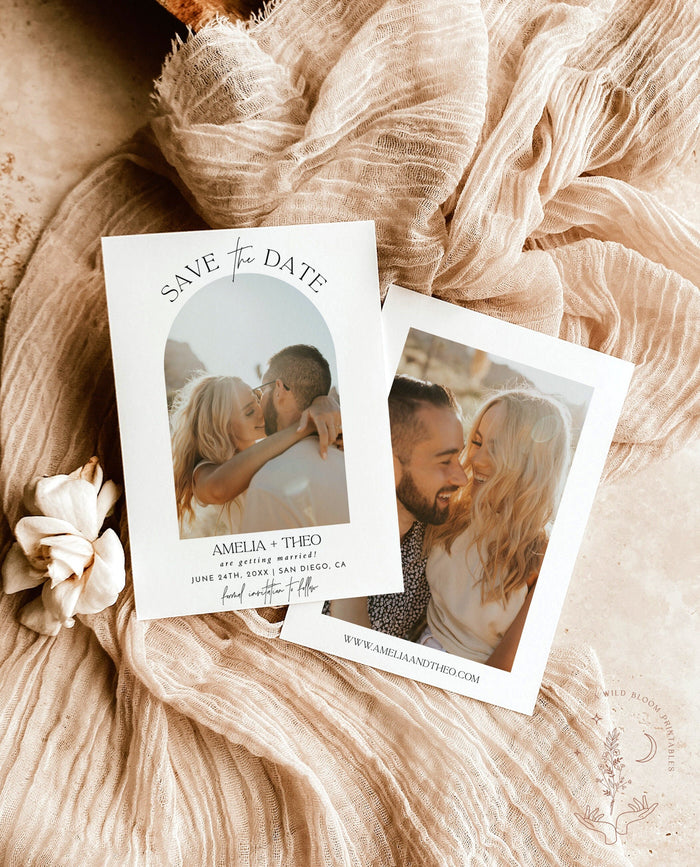 Photo Save the Date Template | Minimalist Save the Dates