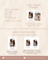 Minimalist Save the Date Template | Photo Save the Date Invite