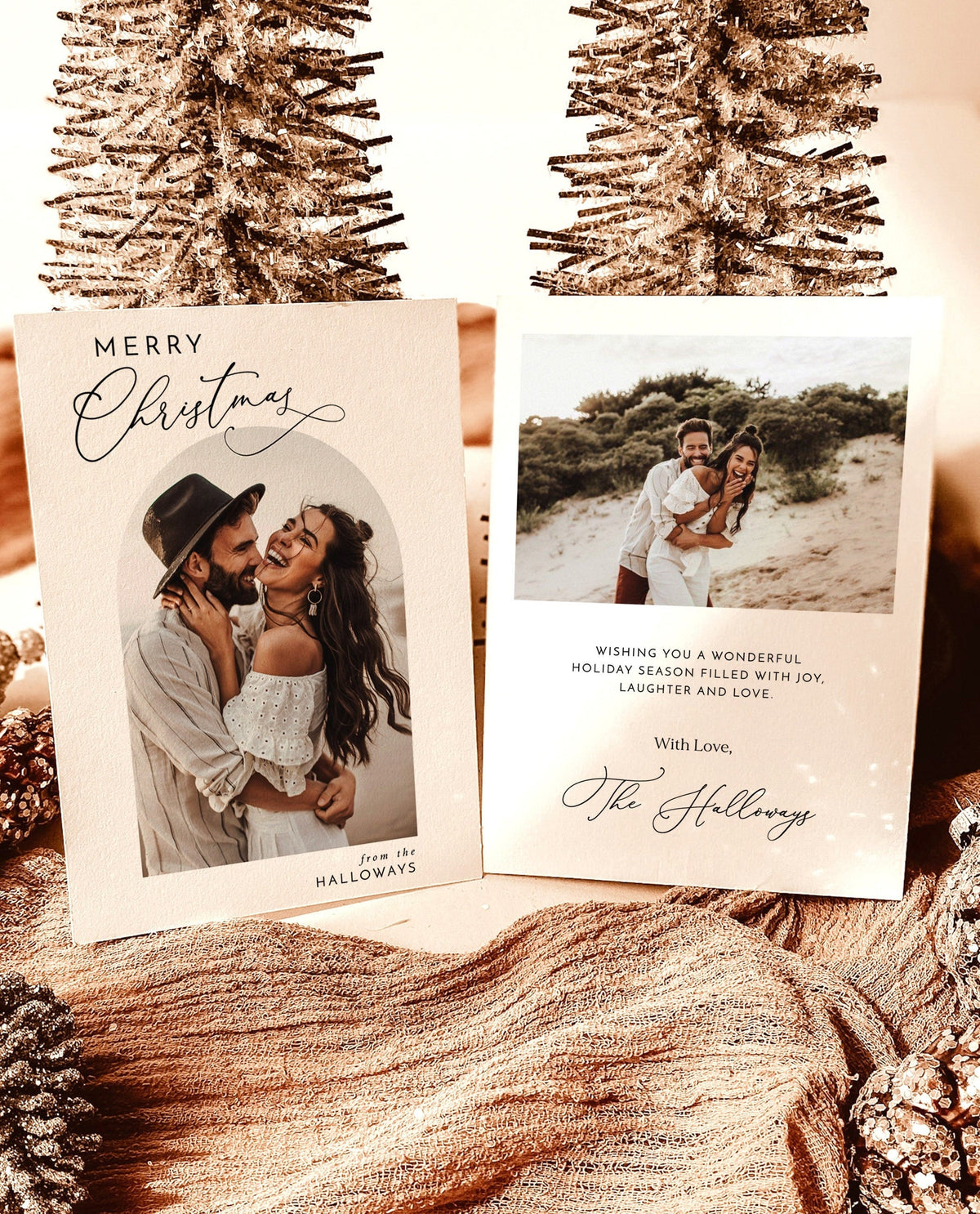 Photo Christmas Card Template | Arch Christmas Card