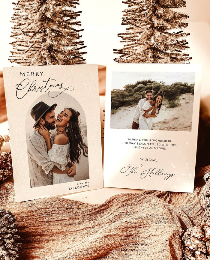 Photo Christmas Card Template | Arch Christmas Card