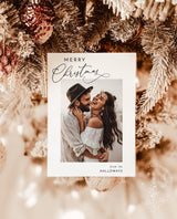 Photo Christmas Card Template | Merry Christmas Card | Boho Holiday Card | Minimalist Christmas Card | Digital Christmas Cards Template | M7