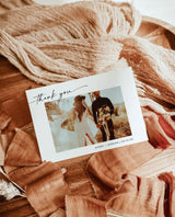 Photo Thank You Card Template | Minimalist Wedding Thank You Card
