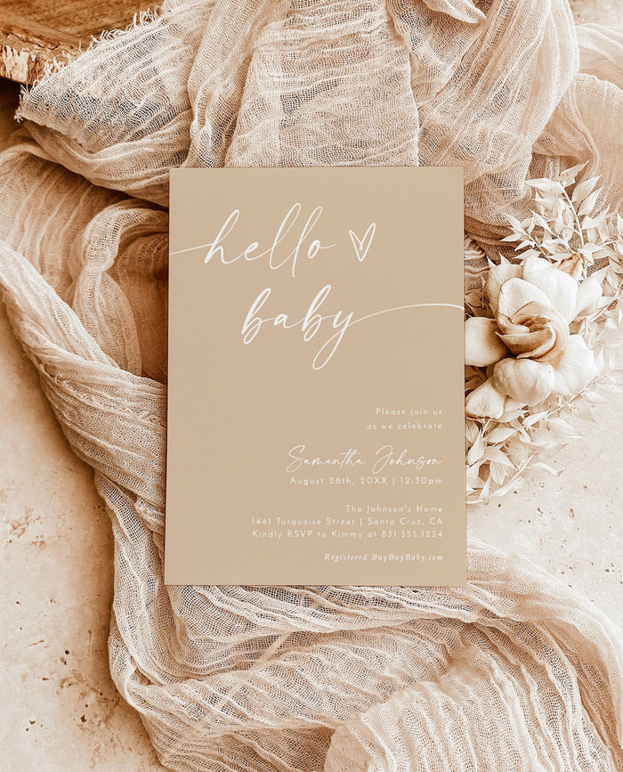 Minimalist Baby Shower Invitation | Gender Neutral Baby Shower