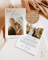 Modern Wedding Thank You Card | Minimalist Wedding Photo Thank You Card