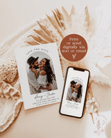 Minimalist Save the Date Template | Photo Save the Date Invite