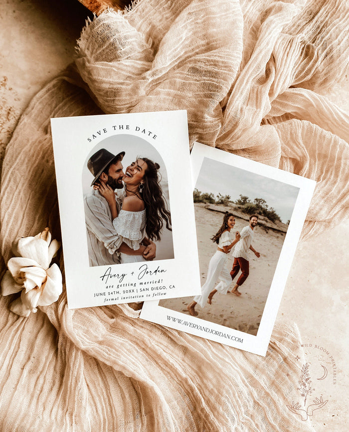 Minimalist Save the Date Template | Photo Save the Date Invite