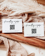 QR Code Response Card | Modern Wedding Reply Card