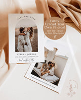 Minimalist Save the Date Template | Photo Save the Date Invite | Modern Save the Dates | Boho Save the Date Cards | Editable Template | M7