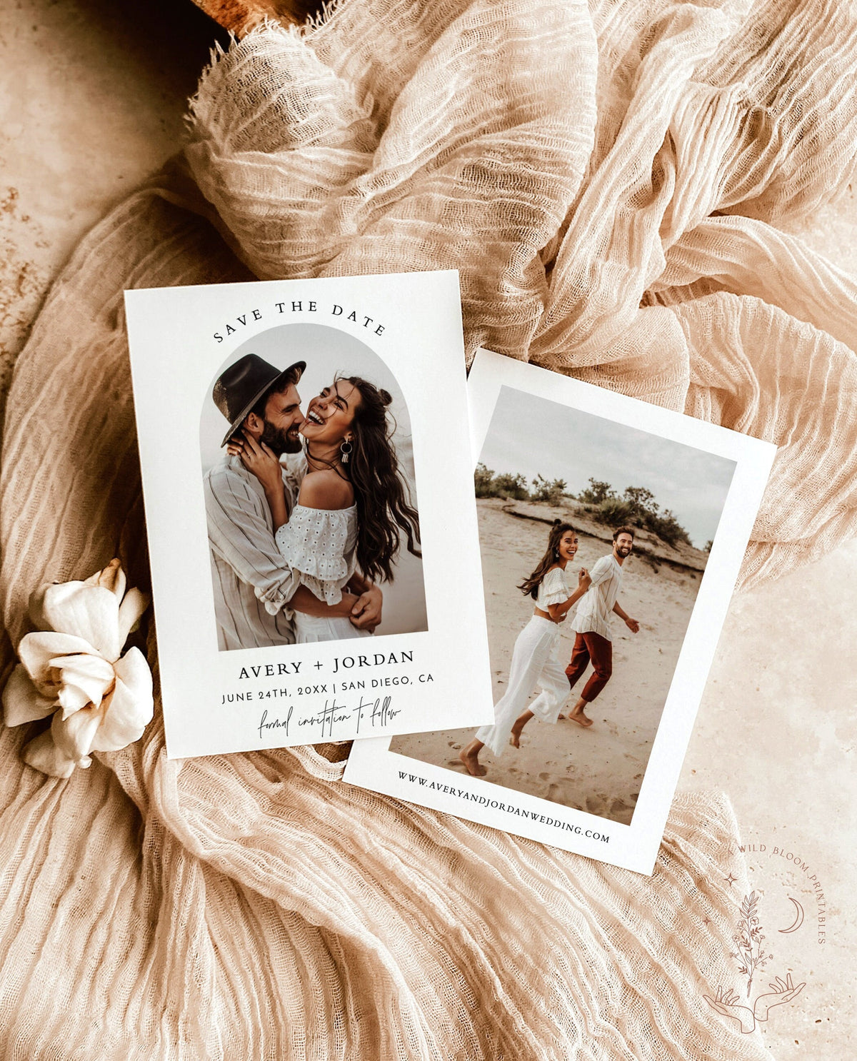 Minimalist Save the Date Template | Photo Save the Date Invite