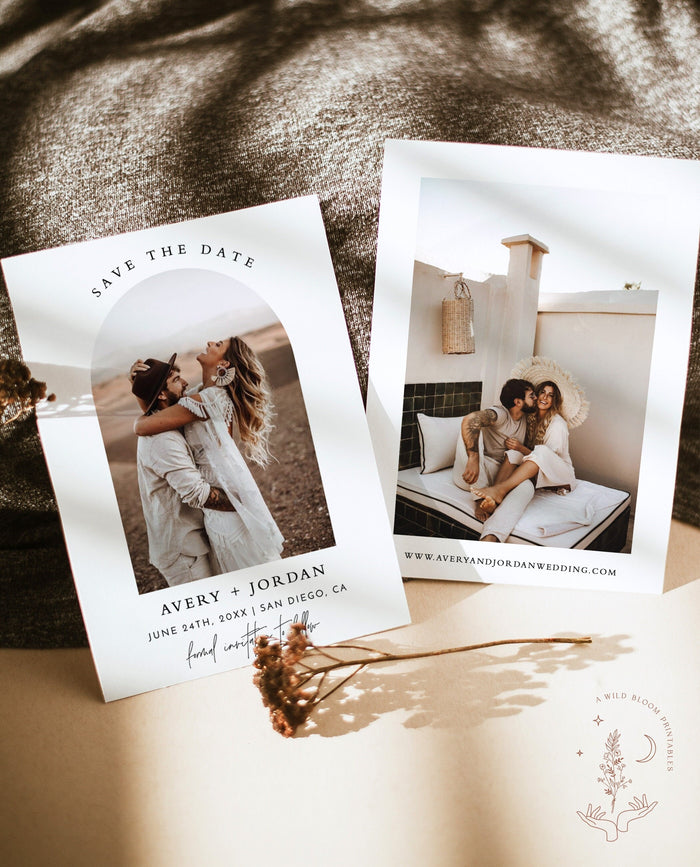 Minimalist Save the Date Template | Photo Save the Date Invite