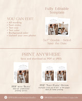 Minimalist Save the Date Template | Photo Save the Date Invite